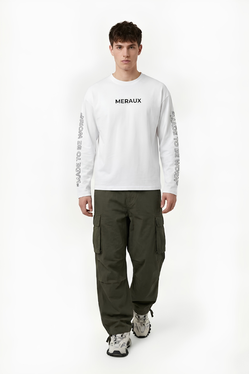 Arch Longsleeve – White / Black