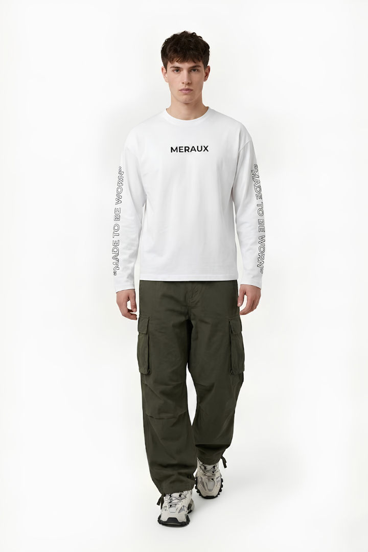 Arch Longsleeve – White / Black