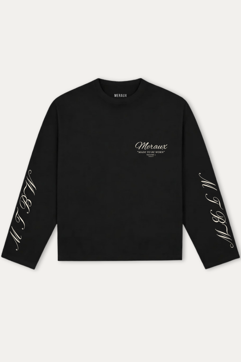 Script Longsleeve – Black / White