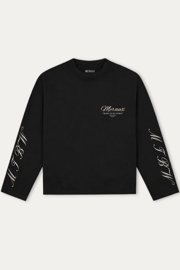 Script Longsleeve – Black / White