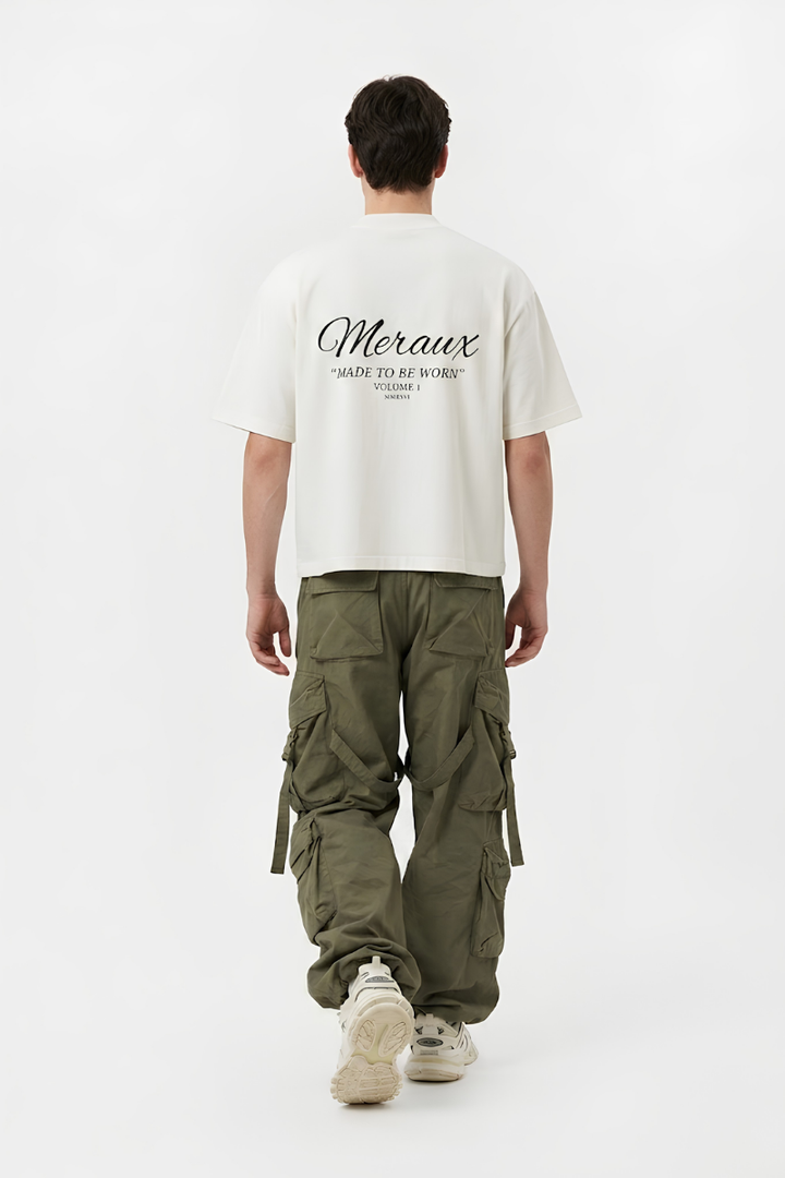 Script Tee – White / Black