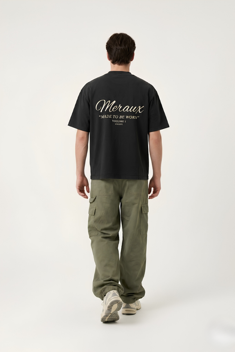 Script Tee – Black / White