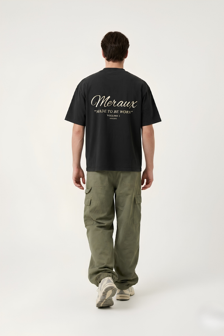 Script Tee – Black / White