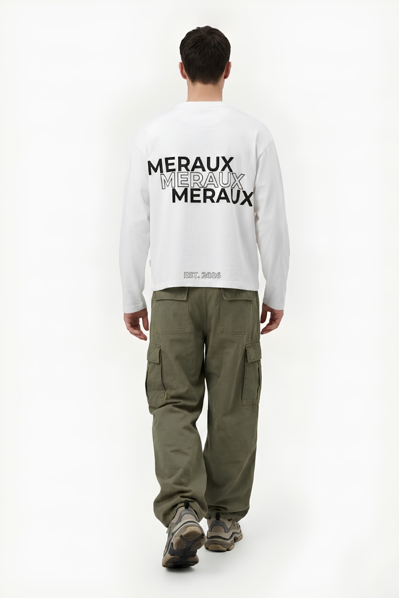 Arch Longsleeve – White / Black