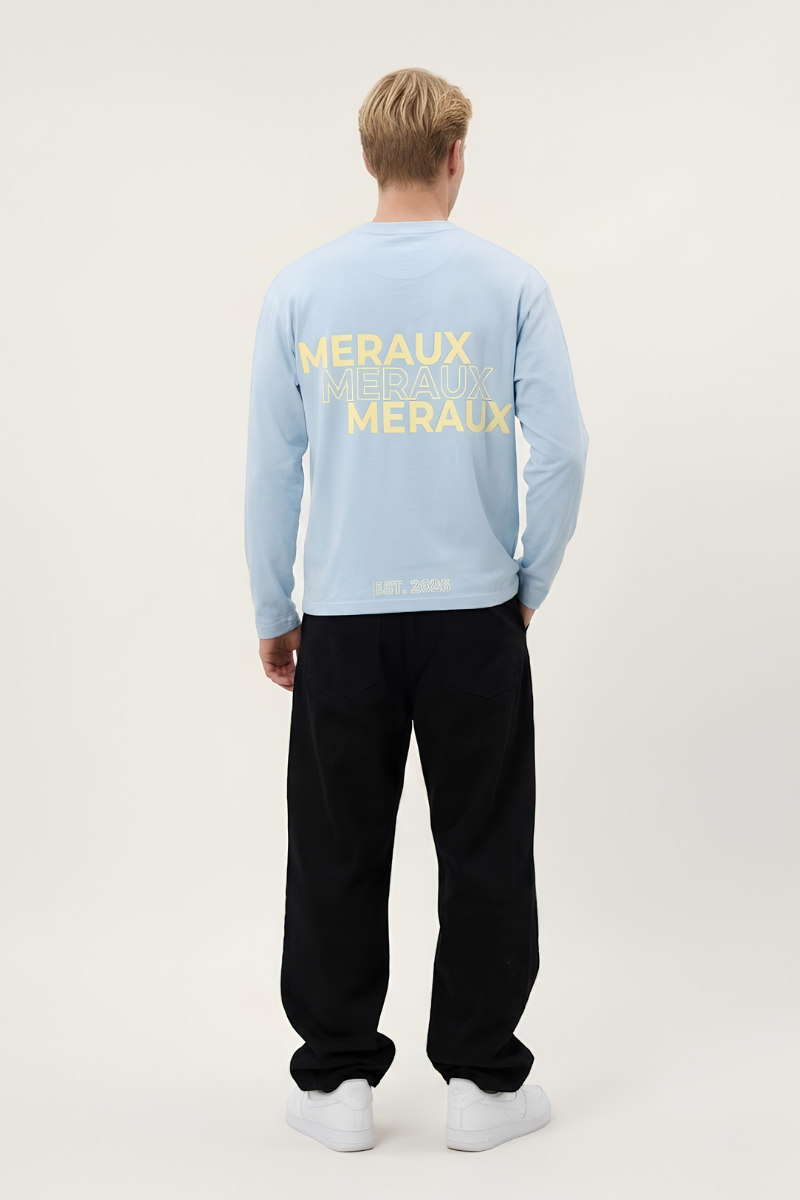 Arch Longsleeve – Light blue / Beige