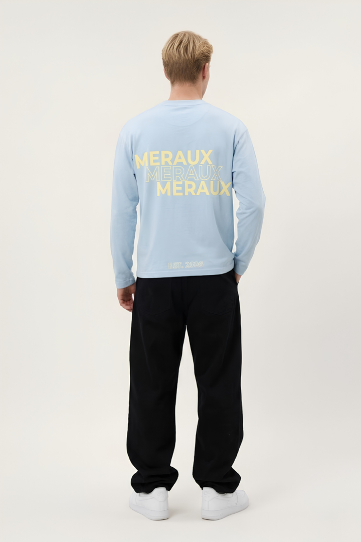 Arch Longsleeve – Light blue / Beige