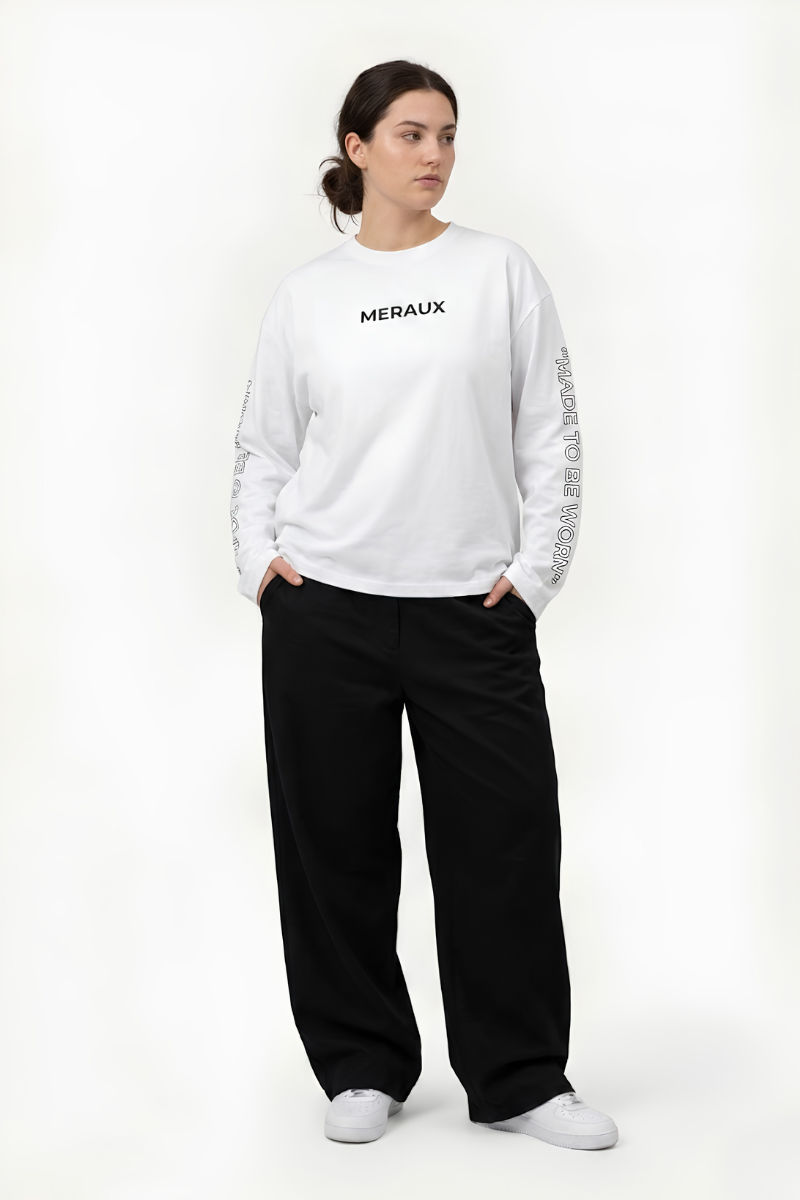 Arch Longsleeve – White / Black