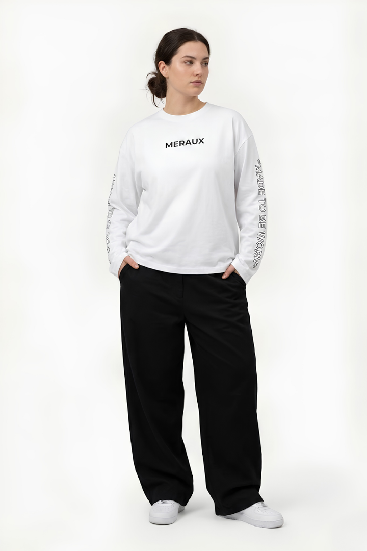 Arch Longsleeve – White / Black