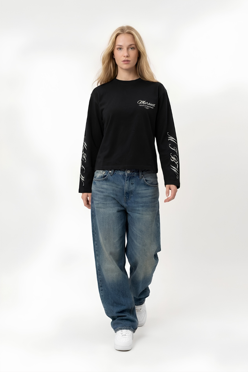 Script Longsleeve – Black / White