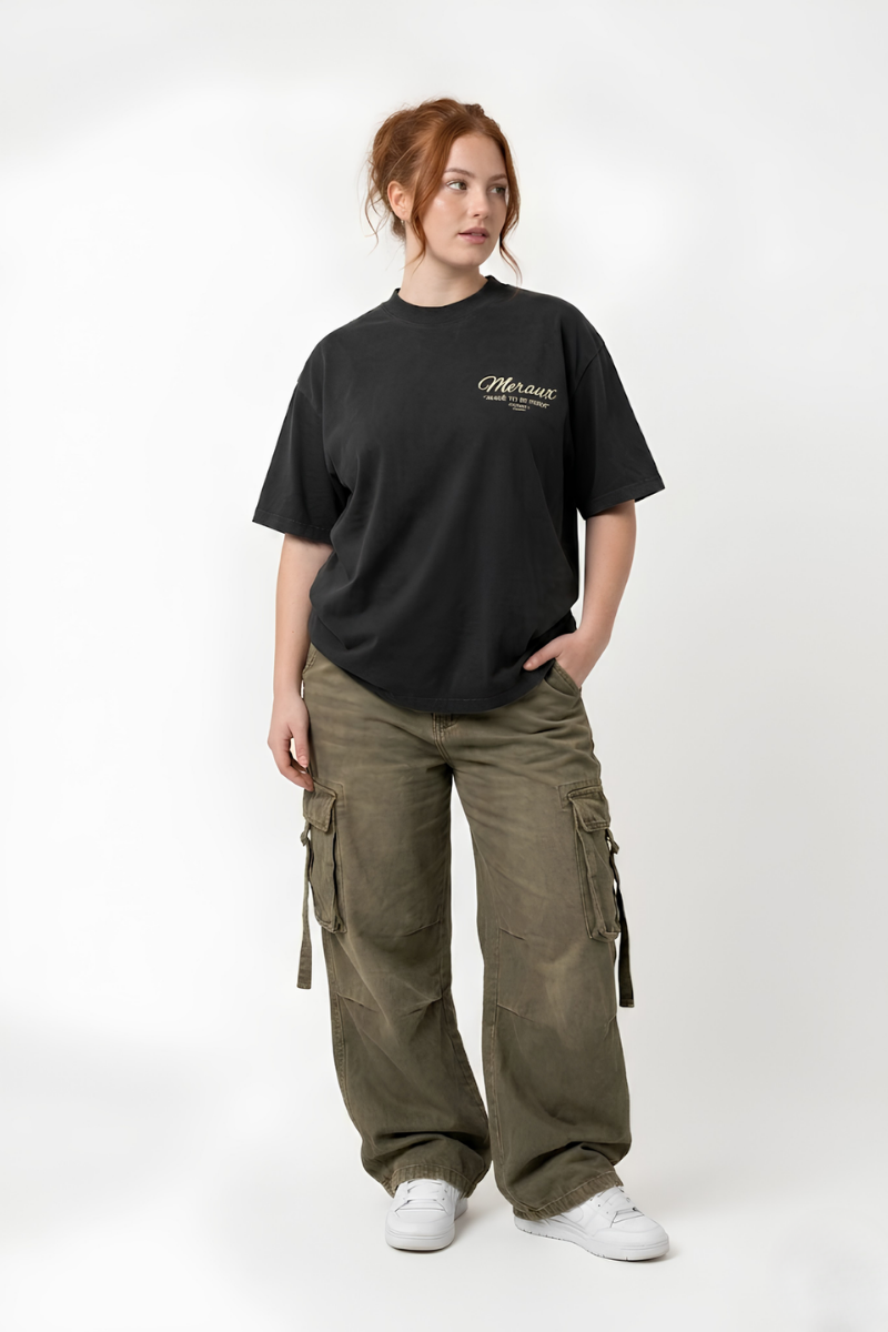 Script Tee – Black / White