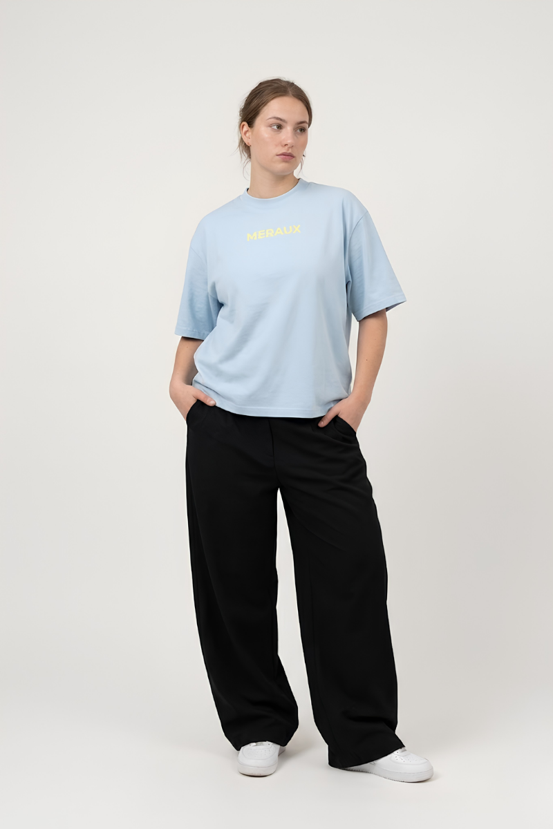 Arch Tee – Blue / Beige