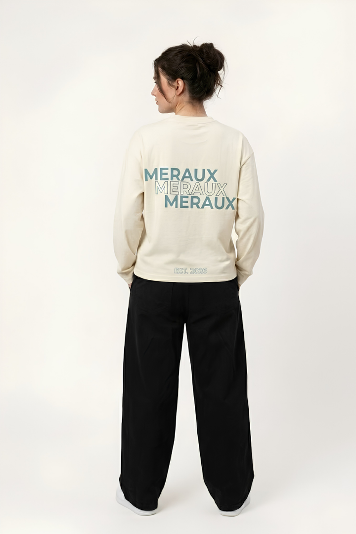 Arch Longsleeve – Beige / Light blue