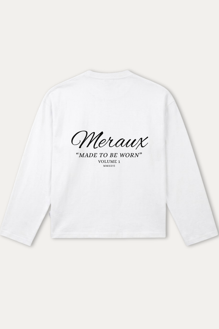 Script Longsleeve – White / Black