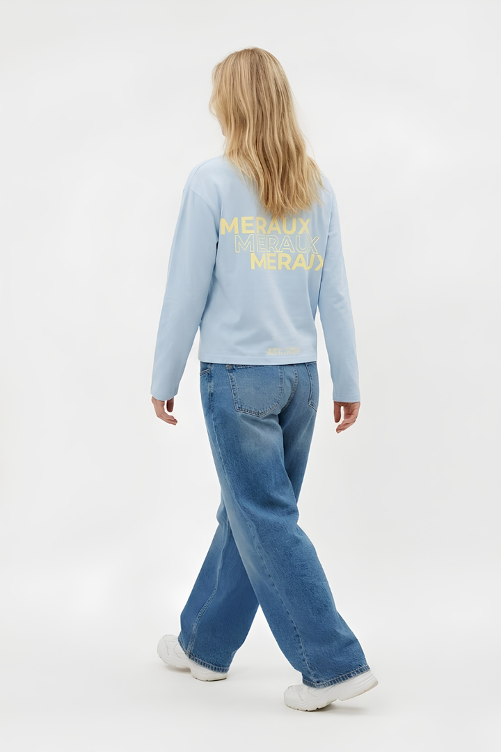 Arch Longsleeve – Light blue / Beige