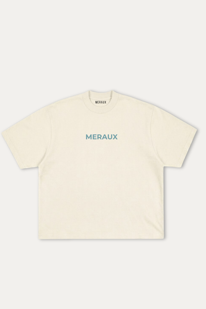 Arch Tee – Beige / Blue