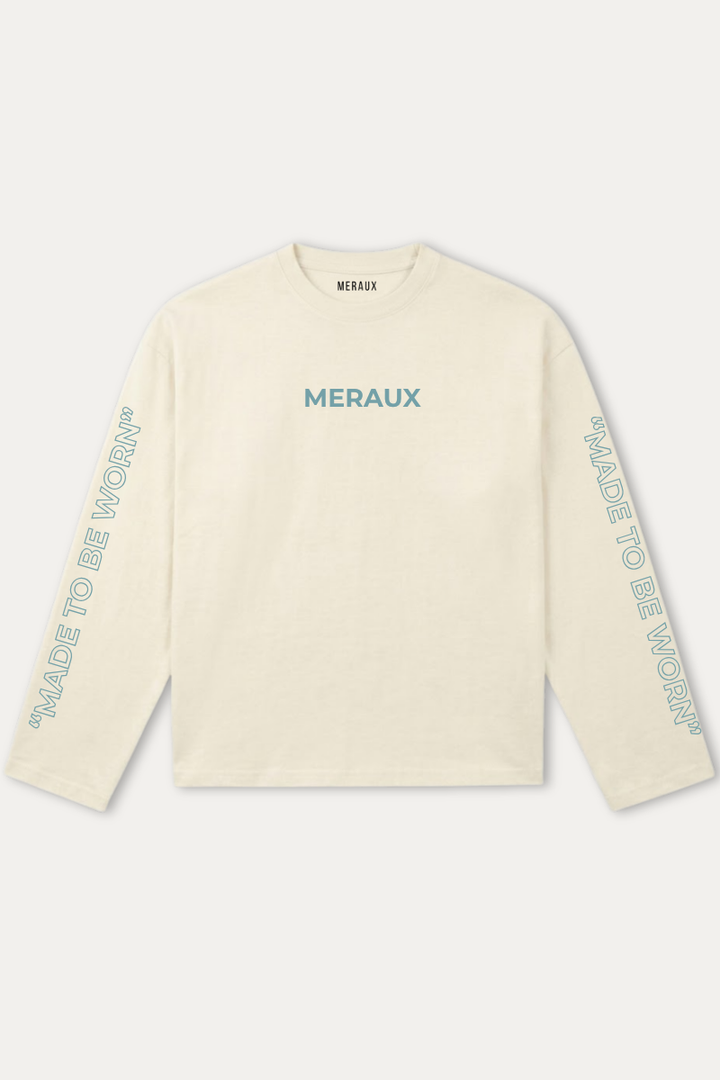 Arch Longsleeve – Beige / Light blue