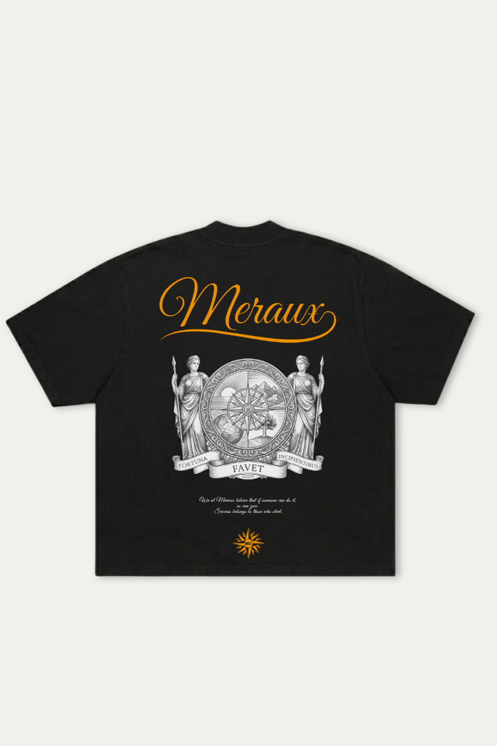 Fortuna Tee – Black / Orange