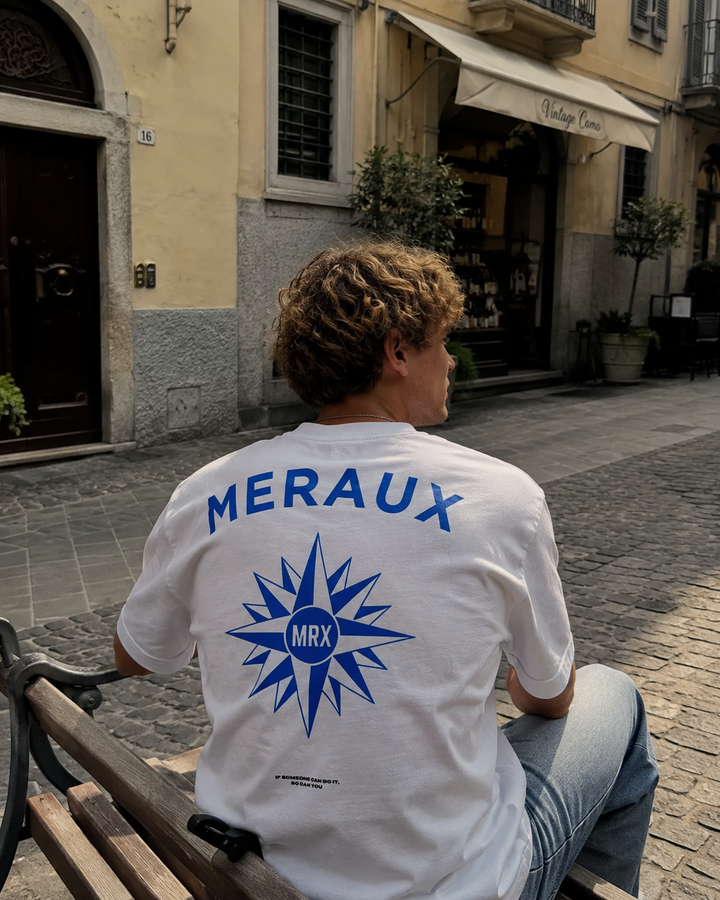 Northstar Tee – White / Blue