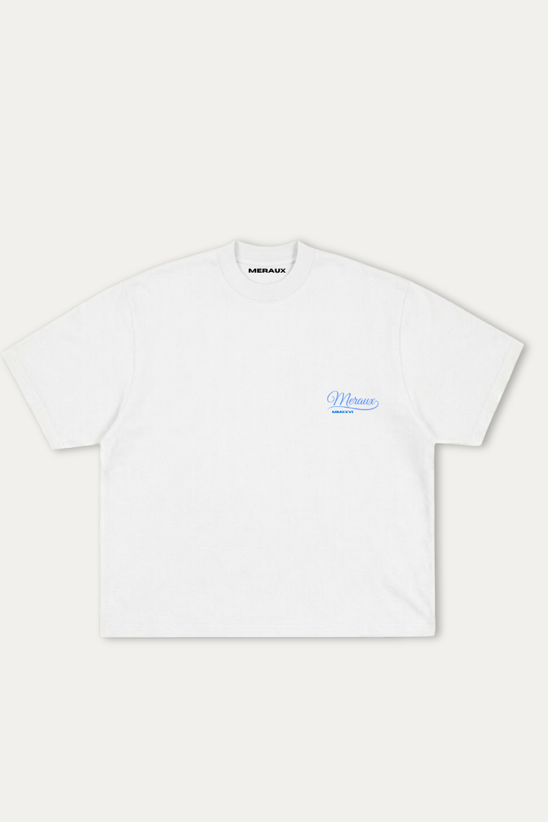 Fortuna Tee – White / Blue