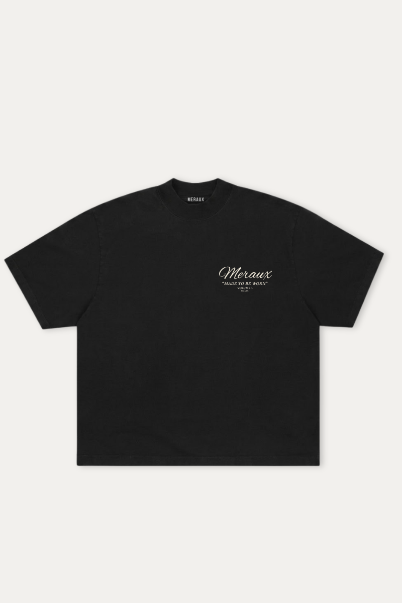 Script Tee – Black / White