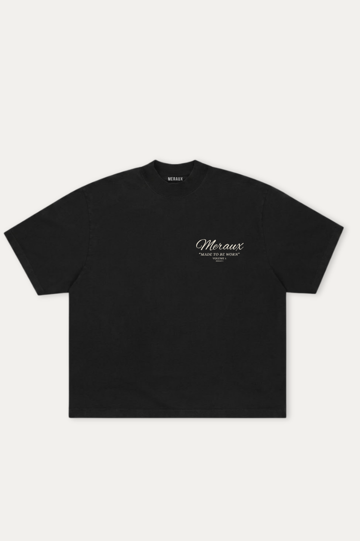 Script Tee – Black / White
