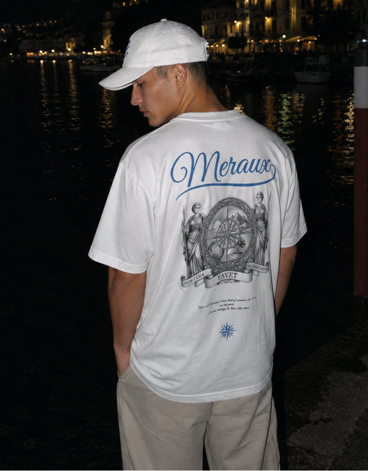 Fortuna Tee – White / Blue