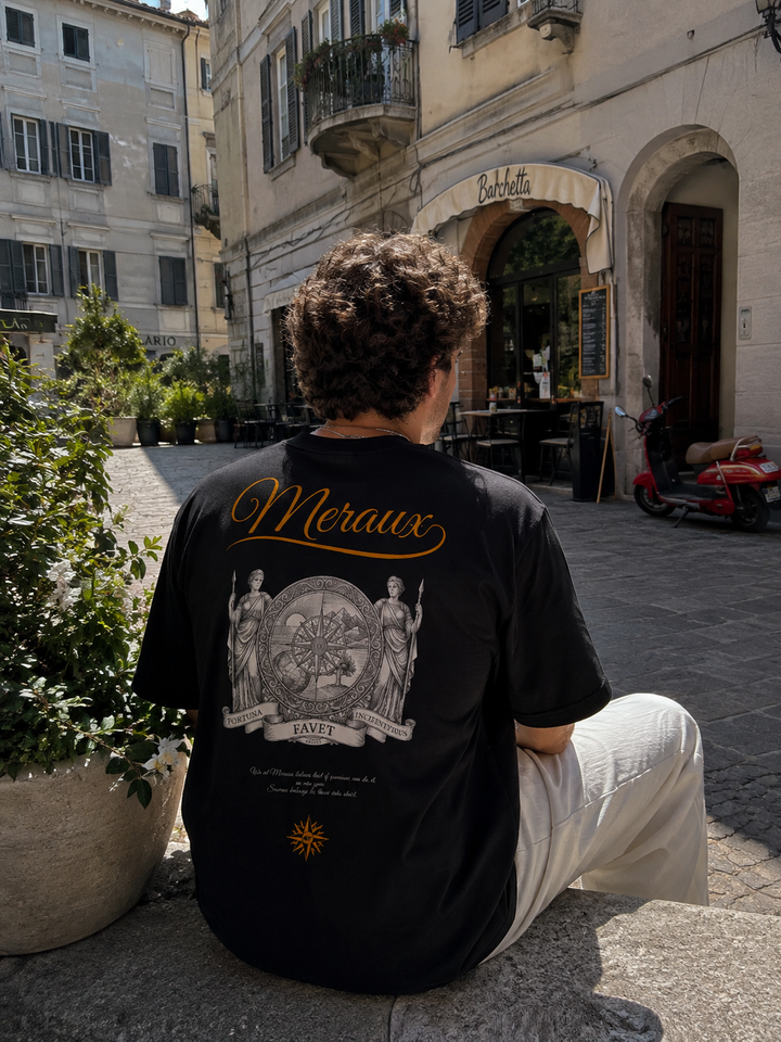 Fortuna Tee – Black / Orange