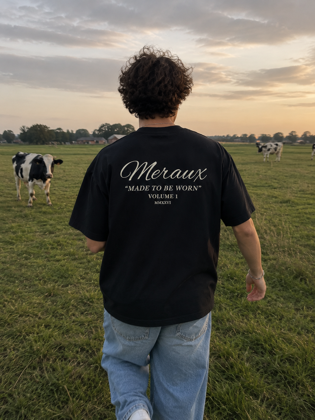 Script Tee – Black / White