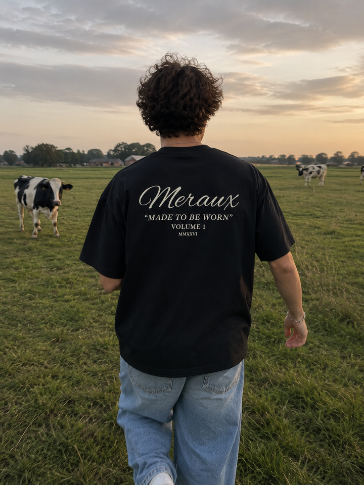 Script Tee – Black / White